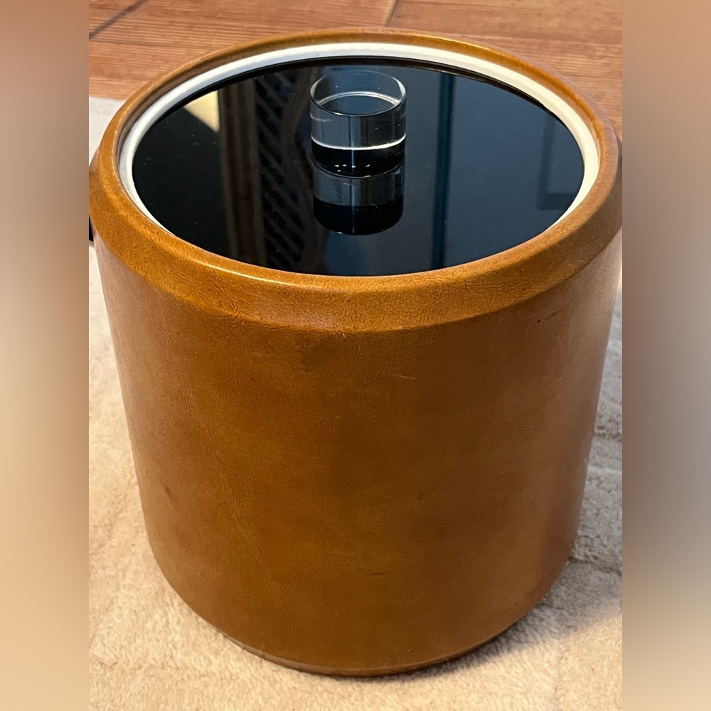 Vintage Morgan Ice Bucket w/ Lucite Lid & Handle